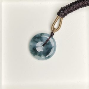 藍水飄花平安扣_吊墜